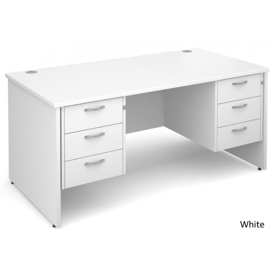 Maestro Panel End Straight Desk with 2 x Pedestals